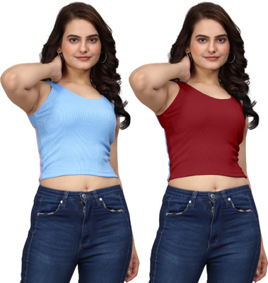 OINOZ Party Solid Women Multicolor Top