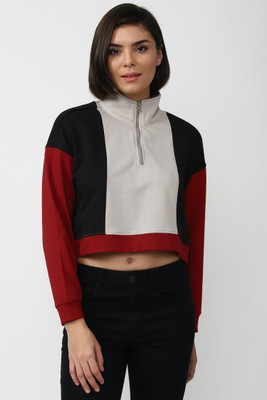 FOREVER 21 Casual Color Block Women Multicolor Top