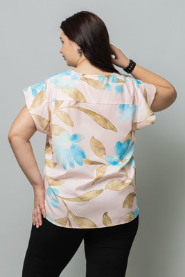 PURYS Casual Floral Print Women White Top