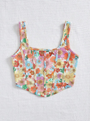 Cozynest Casual Printed Women Multicolor Top