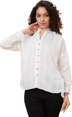 Globus Casual Solid Women White Top