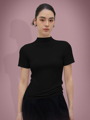 Dream Beauty Fashion Casual Solid Women Black Top