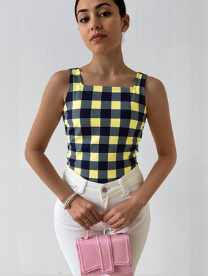 Dressberry Casual Checkered Women Multicolor Top