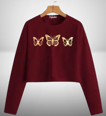 Seema Trader Casual Printed Women Maroon Top