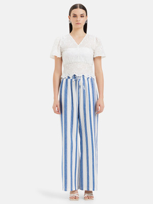 KAZO Casual Embroidered Women White Top