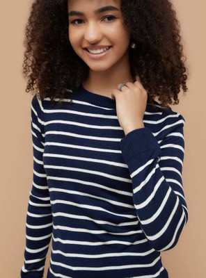 Fame Forever by Lifestyle Casual Solid Women Blue, White Top
