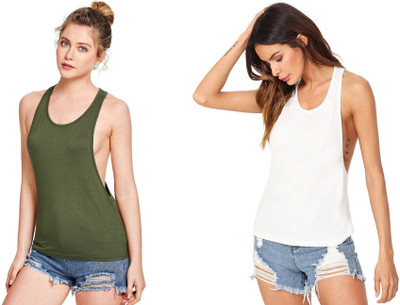 jovo Party Self Design Women Dark Green, White Top