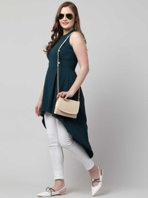 SAKSHI TRADER Casual Solid Women Green Top