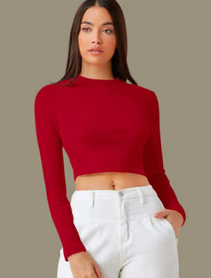 Dream Beauty Fashion Casual Solid Women Red Top