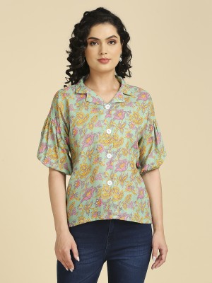 GUFRINA Casual Printed Women White, Purple, Light Green Top