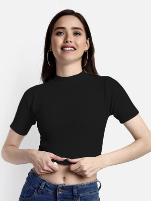 Dream Beauty Fashion Casual Solid Women Black Top