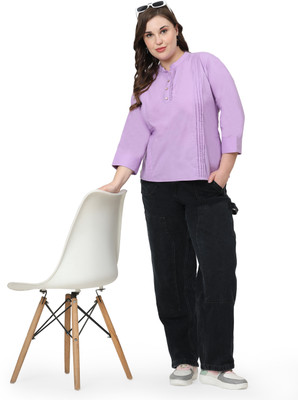 Kalakaari Casual Self Design Women Purple Top