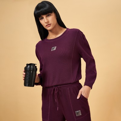 Ajile By Pantaloons Casual Solid Women Purple Top