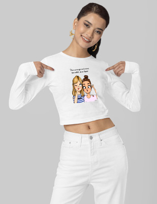 VEKTEK Casual Graphic Print Women White, Multicolor Top