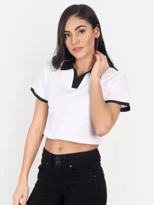 Trend For You Casual Solid Women White Top