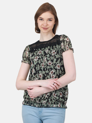 DUKE Casual Floral Print Women Multicolor Top
