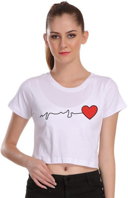 ANURUPAM FASHION Casual Printed Women White Top