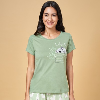 Dreamz by Pantaloons Casual Printed Women Light Green Top