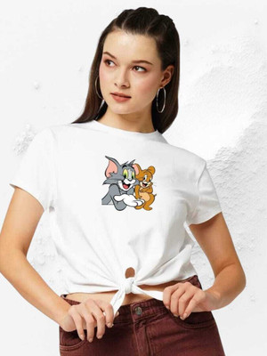 GEETU LOOKS Casual Printed Women White Top