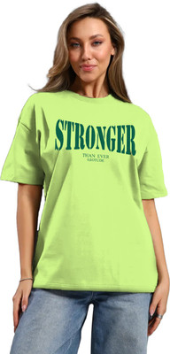 Leotude Casual Printed Women Green Top