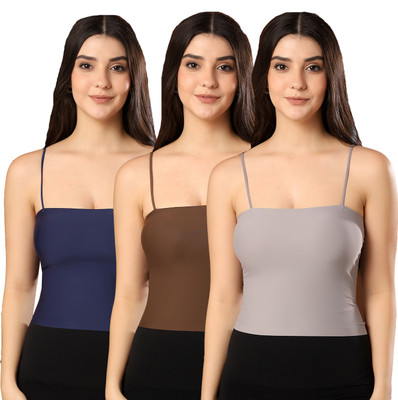 Paavki Casual Solid Women Dark Blue, Brown, Grey Top