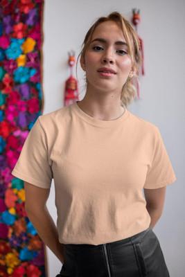 COLOR CAPITAL Casual Solid Women Beige Top