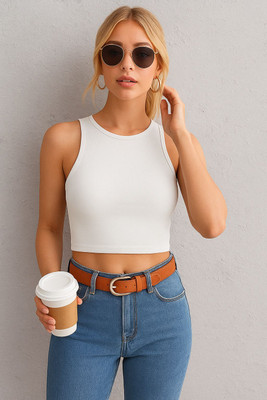 A&A FASHION Casual Self Design Women White Top