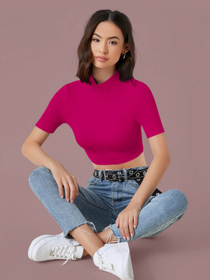 Kashonaa Casual Solid Women Pink Top