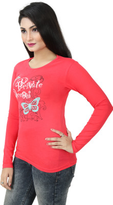 SOUNIK FASHION SDS Casual Printed Women Pink Top