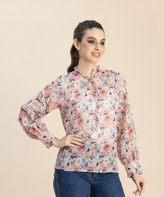 moomaya Casual Printed Women Pink Top
