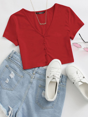 Trendystar Casual Self Design Women Maroon Top