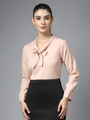Style Quotient Formal Solid Women Pink Top