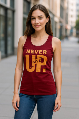 Fleximaa Casual Printed Women Maroon Top