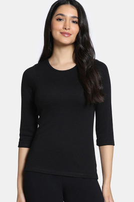 ZIVAME Casual Solid Women Black Top