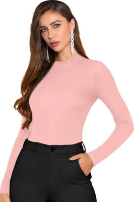 Dream Beauty Fashion Casual Full Sleeve Solid Women Green Top