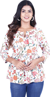 JINVARAM Casual Printed Women Multicolor Top
