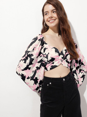 Dressberry Casual Printed Women Pink Top