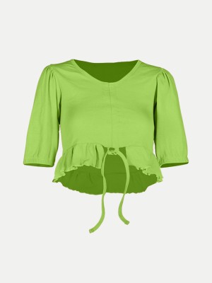 radprix Casual Solid Women Green Top