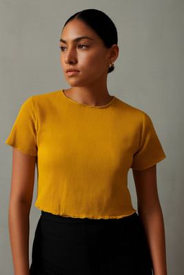 Blueribon Casual Striped Women Yellow Top