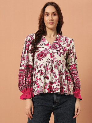 THE DRY STATE Casual Floral Print Women Multicolor, Pink Top