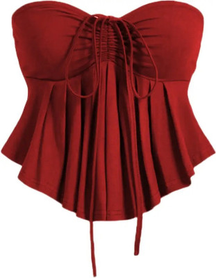 Projas Casual Solid Women Maroon Top