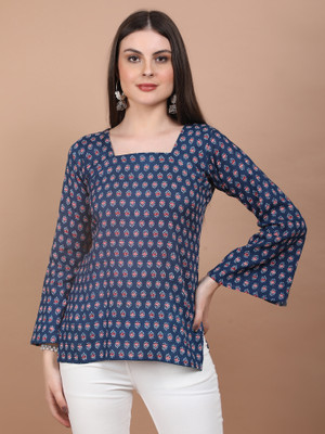 kurtiskraft Casual Printed, Ethnic Motifs Women Blue Top