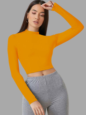 Kashonaa Casual Solid Women Yellow Top