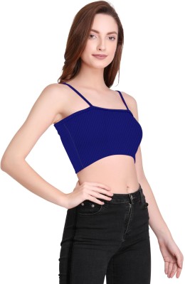 jovo Casual Solid Women Dark Blue Top