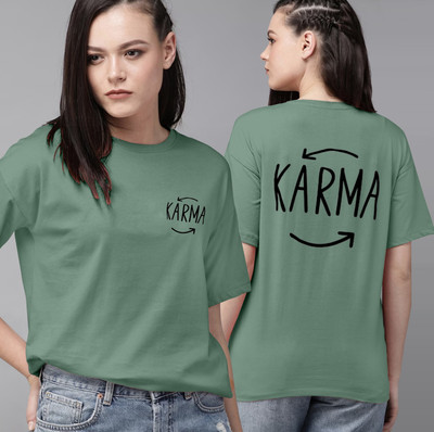 hkCreation Casual Graphic Print Women Dark Green Top