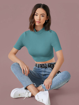 Kashonaa Casual Solid Women Blue Top