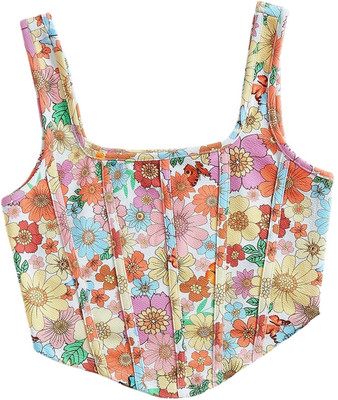 Cozynest Casual Printed Women Beige Top