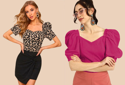 Dream Beauty Fashion Casual Printed Women Pink, Black Top