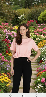 VASTRAM Casual Solid Women Pink Top