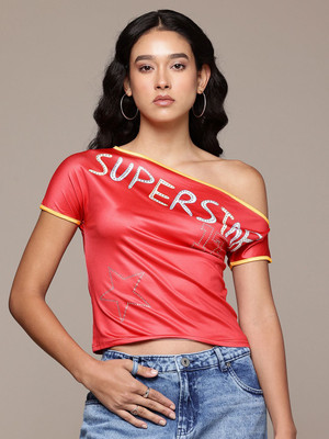 Roadster Casual Printed Women Red Top